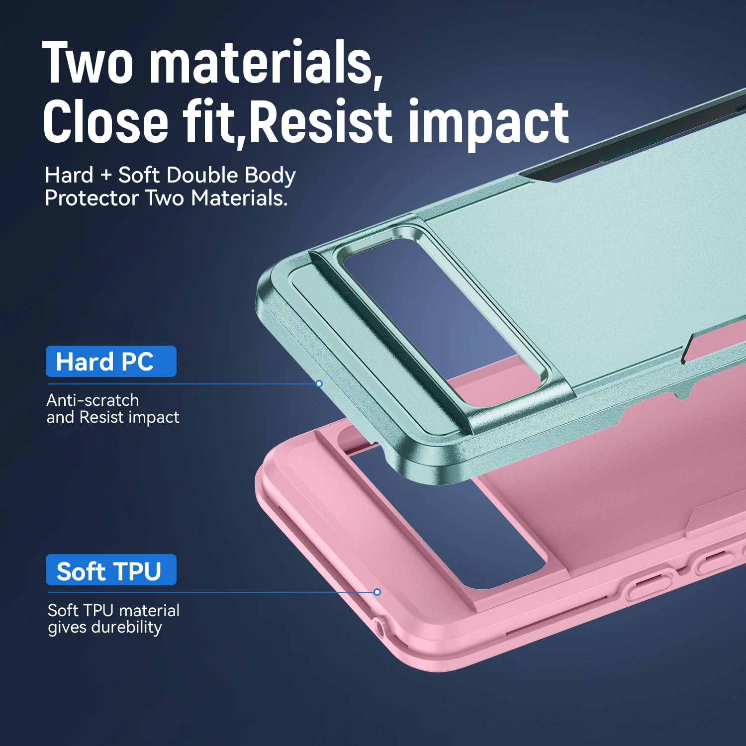 Hybrid 2 in 1 Phone Bag Case for Google Pixel 8 Pro 7 7A 8A Pixel 9 6 6A Pixel6 Pixel7 Pixel8 Pixel7a Shockproof Funda image 5