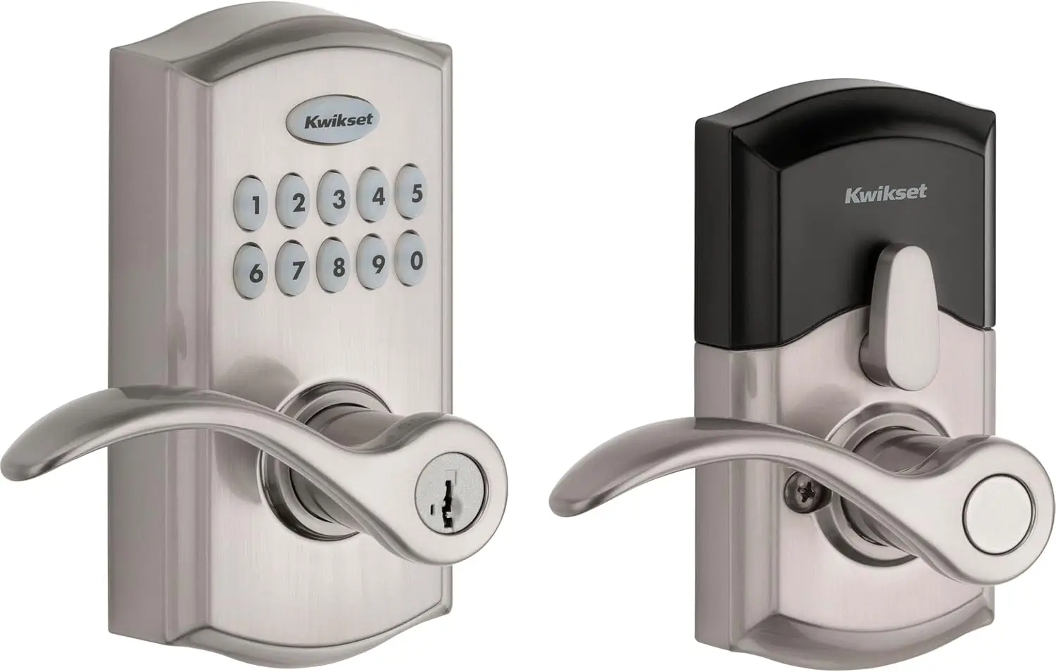 

Smart Electronic Keypad Lever Lock with Keyless Entry, 3-Year Battery Life, High Durability in Satin Nickel Finish