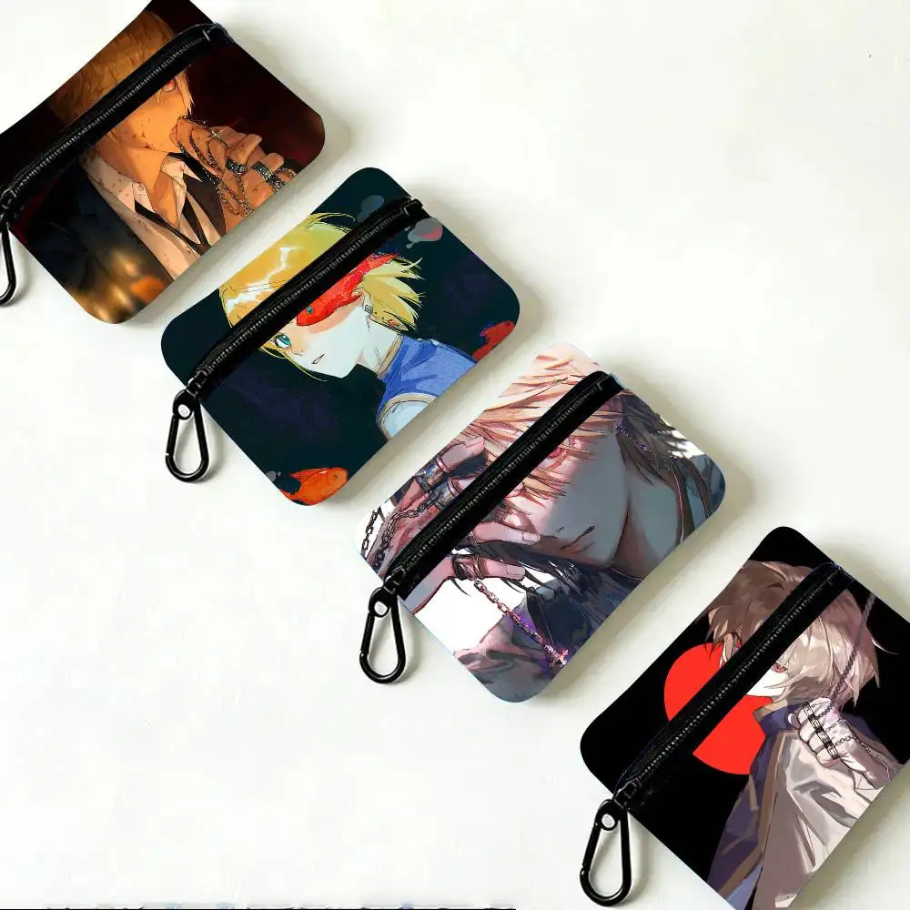 HUNTER X HUNTER Anime Kurapika Oxford Fabric Wallet With Zipper, Hanging Multifunctional Bag For Credit Cards, Keys, Coins