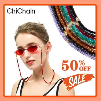 New Fashion Crystal Mask Chain Peal glasses Lanyard Anti-lost Earphone Chain Sunglasses Rope Chain Mask Hanging Glasses Chains