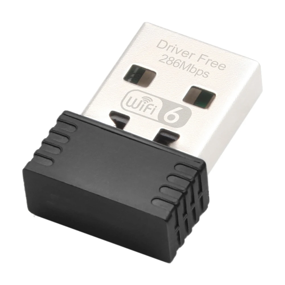 미니 USB WIFI 6 네트워크 카드 2.4GHz USB 동글 Wi-Fi 어댑터 802.11b/n/ax 드라이버 프리 무선 외부 수신기 노트북 PC용