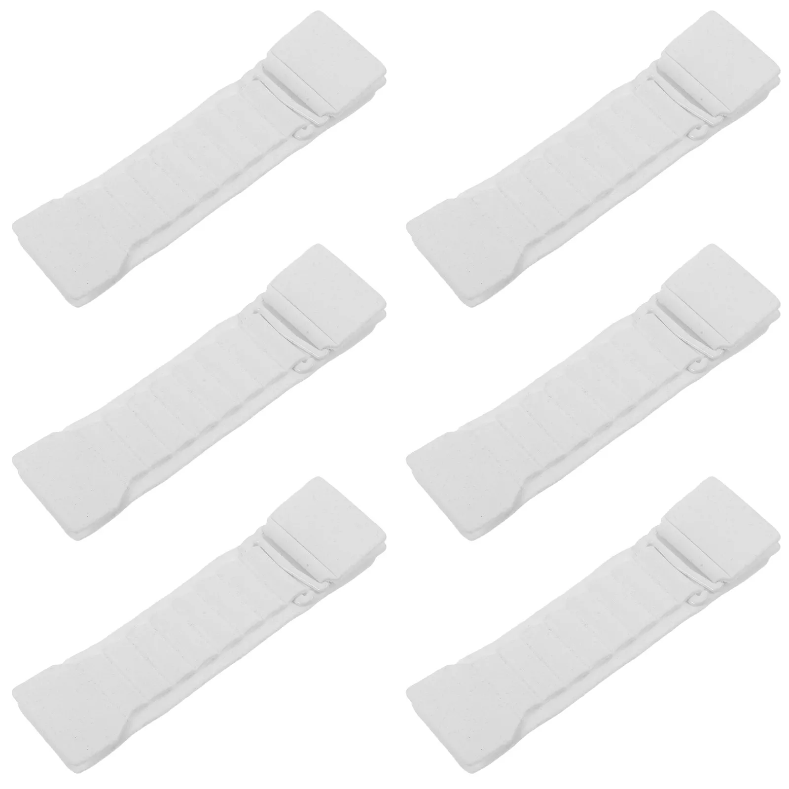 Extensor de sujetador elástico ajustable de 8 orificios, color blanco, 6 unidades, para sujetadores deportivos, espalda cruzada, yoga, correr, traje de baño