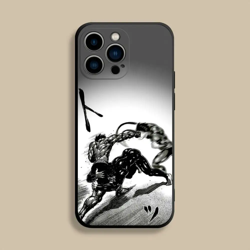 K-Kengan A-Ashura iPhoneケース iPhone 17、16、15、14、13、12、Pro、Max、Plus、E、SE4、Air、Mini対応 ブラック ソフトカバー