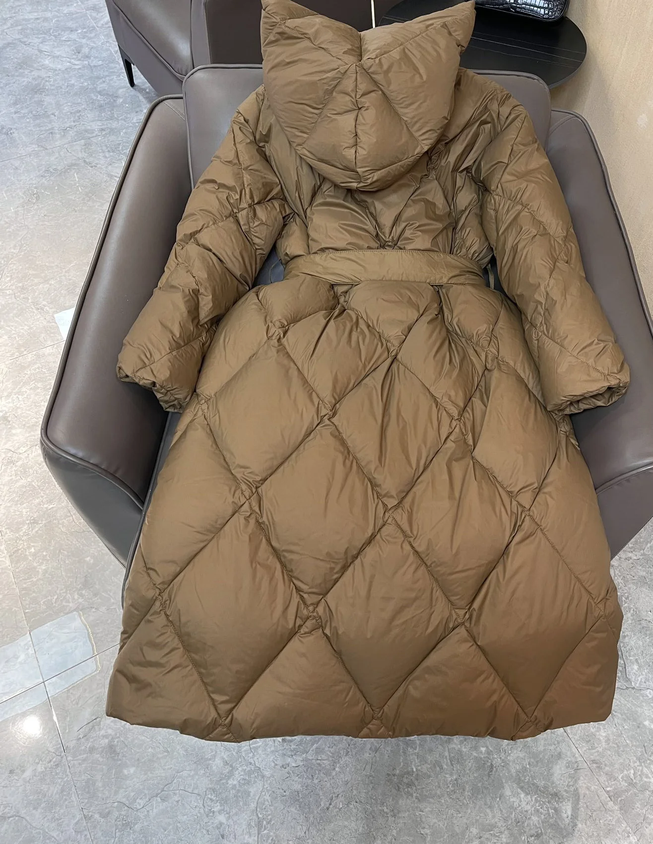 Women\'s Clothing diamond plaid long sleeve down jacket Winter New NO.1