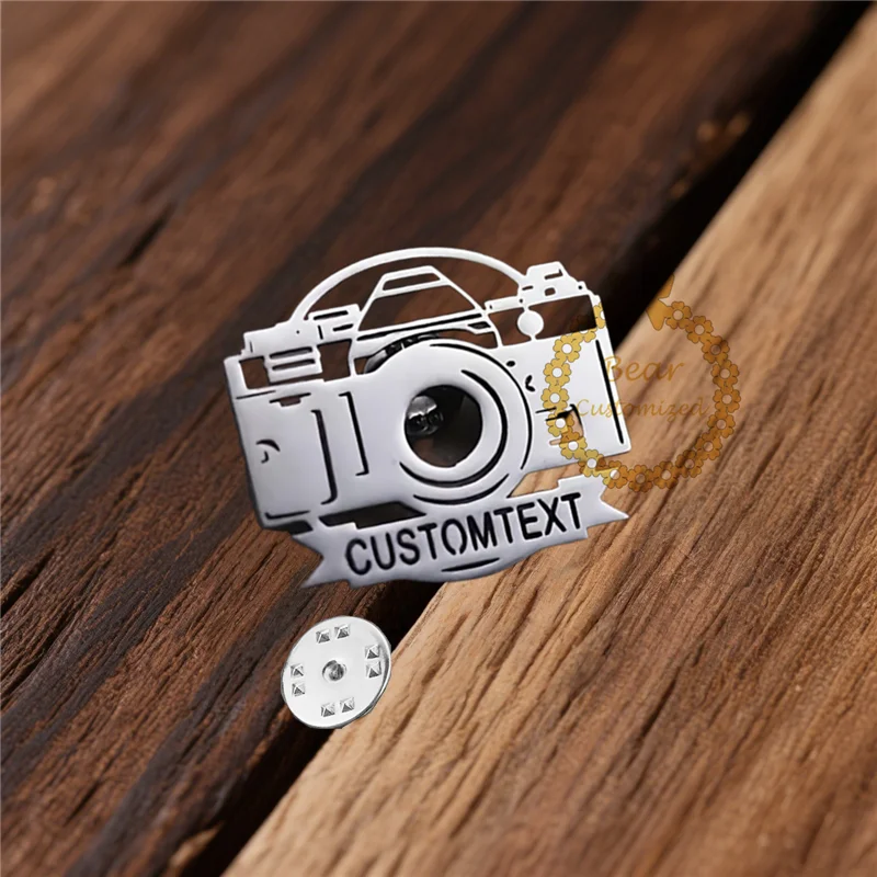 DIY Camera Brooch - Customizable Metal Badge with Vintage Camera DesignPerfect for Backpacks, Bags, Jackets, Graduation Gifts