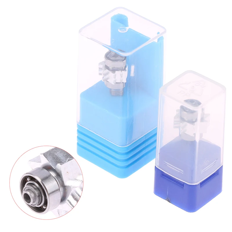 1PCS Dental Turbine Cartridge Rotor 2 Types NSK High Speed Standard Handpiece Push Button Torque Bearing Rotor Stainless Steel