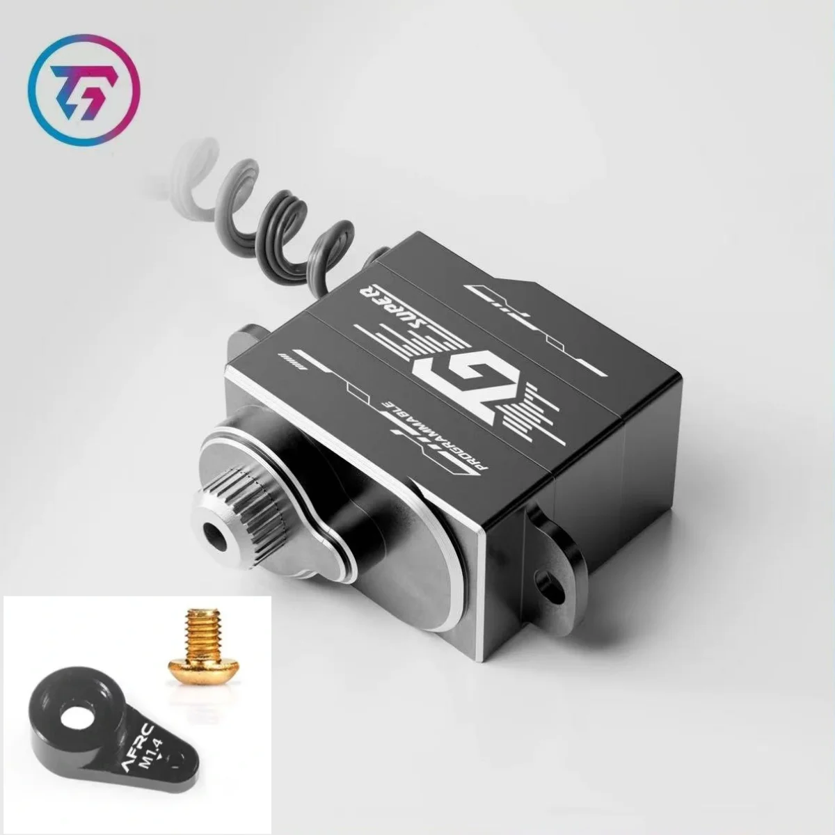 TG RCING TG Super 1/24 1/28 MINI Metal Servo ZH1.5 Connector Black/Purple (25T Servo Horn OD 4.9MM)