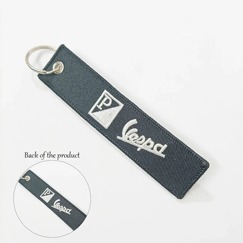 Motorrad Keychain Lanyard Nylon Dekoration Tags Schlüssel Schnalle Ring Emblem Für Vespa Gts 300 Px Lx 200 125 150 Vxl auto Zubehör