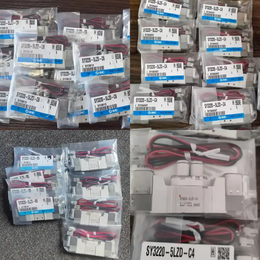 

SMC Original 5 Port Solenoid Valve SY3220-5LZD-C4/C6/M5 SY3220-5LZE-C6/5G-M5/5LOZD-M5 Durable Spool Structure for Pneumatic