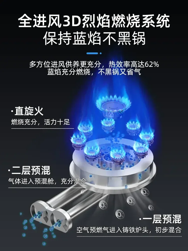 Goodwife Gas Stove,Tabletop Single Burner Natural/Liquefied Gas Stove,Energy-saving Cooktop with Eye,Perfect for Families