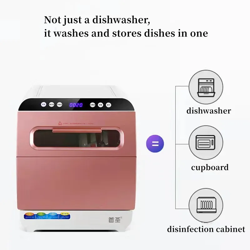 Multifunctional Electric Sterilizer Dishwasher Machine Dish Washing Machine Table Top Dish Washer with Dryer Function