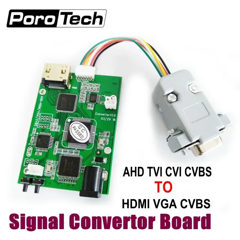 Wholesale 10pcs/lot Video Signal Convertor Board, AHD TVI CVI CVBS signal to HDMI VGA CVBS signal convertor board support OEM