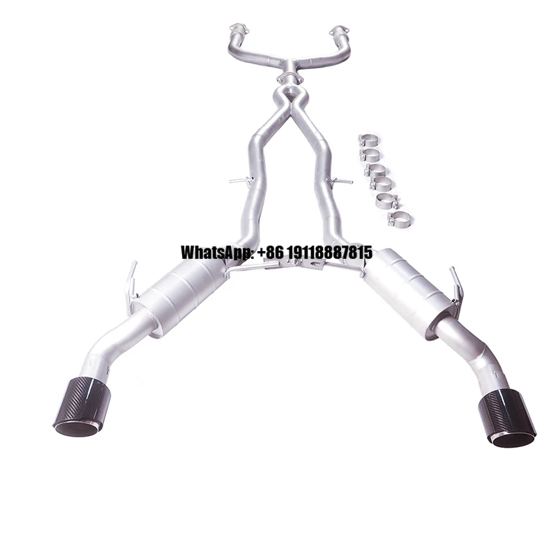 Wholesale Customized Infiniti Q50 3.0Tcatback 3inch SS304 Stainless Steel Pipe Loud Exhaust Sounds Exhaust System