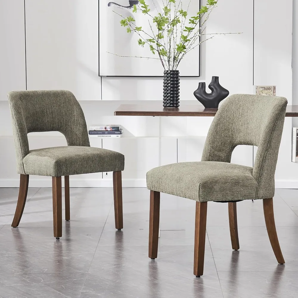 

Wooden Dining Chairs Set Of 2, Modern Fabric Upholstered Dining Room Chair Kitchen Chairs, Farmhouse Dinner Chair