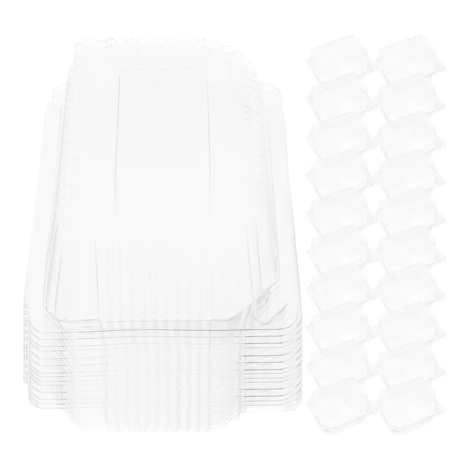 

100 Pcs Pastry Packaging Box Disposable Baked Goods Boxes Cookies Sweets Transparent Large Capacity Take Away Container Foldable