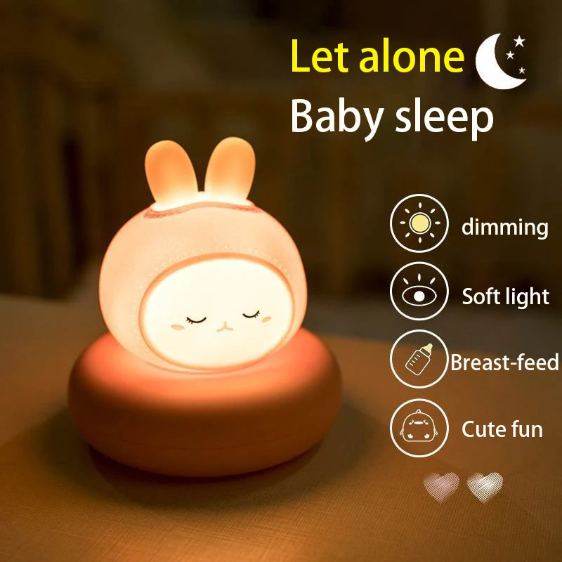 LED Night Lights for Children, Baby Night Lamp, Pat Touch, Recarregável, Proteção para os Olhos, Quarto, Bedside Nightlight, Presente