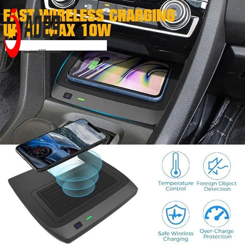 

A029-For 2016 2017 2018 2019 2020 2021 Honda 10Th Generation Civic Car Charger Wireless Car Charging Pad With USB Port Car Parts