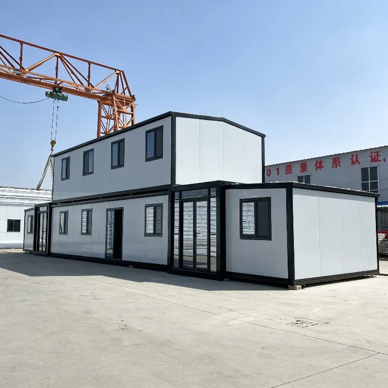 Quick Assembly 20ft Folding Prefab House Mobile Collapsible Home For Worker Dormitory Mining Camp Emergency Shelter Use