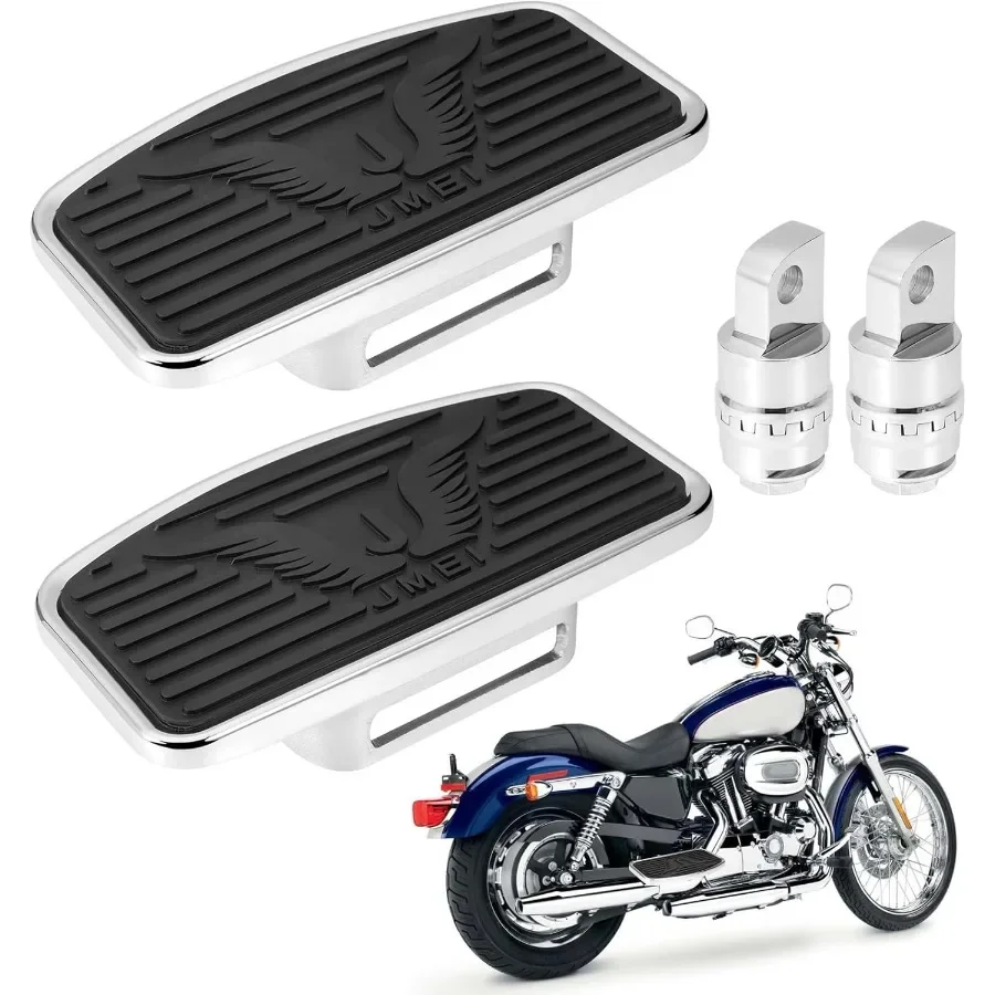

Adjustable Motorcycle Floorboards Rear Passenger Foot Pegs Footboard Pedals for Harley Sportster 883 1200 with Eagle Pattern De