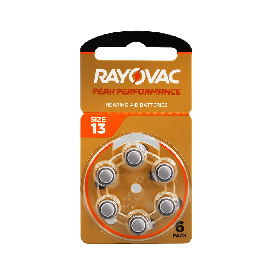 60 قطعة/صندوق Rayovac الذروة بطاريات السمع A13 13A 13 P13 PR48 الزنك بطارية الهواء #3