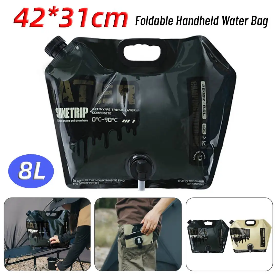 

Вместительная складная сумка для воды 8 л: универсальный контейнер для сока, пива, походов, пикников и путешествий