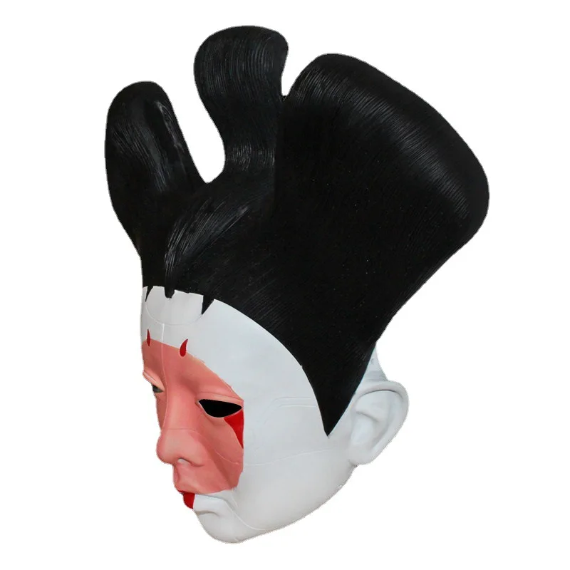 Japanese Geisha Cosplay Mask, Resin Prajna, Halloween Party Mask