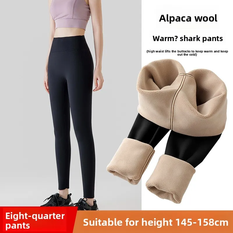 Shark Leggings Women Thick Fleece Lined Winter Pants High Waist Slim Plus Size Petite Thermal Tights Woman Clothing S to 3XL - view 6