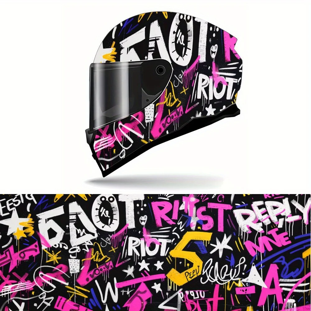 

Уличные граффити с буквами анфас, виниловая наклейка на шлем, водонепроницаемые, устойчивые к царапинам самоклеящиеся наклейки из ПВХ, художественные Aes