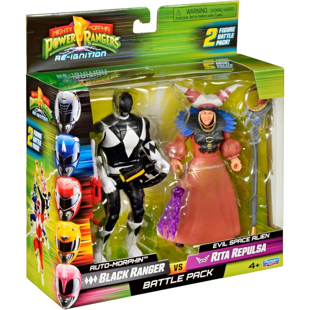 

Power Rangers Mighty Morphin Re-Ignition - Auto-Morphin Black Ranger vs Rita Repulsa Verse 2-Pack by Playmates Toys