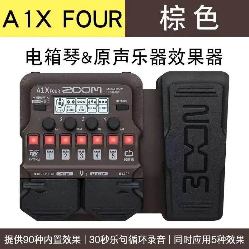 ZOOM A1X processeur de guitare acoustique à quatre effets processeur d'effets composites universel pour Saxophone Harmonica Instruments de musique