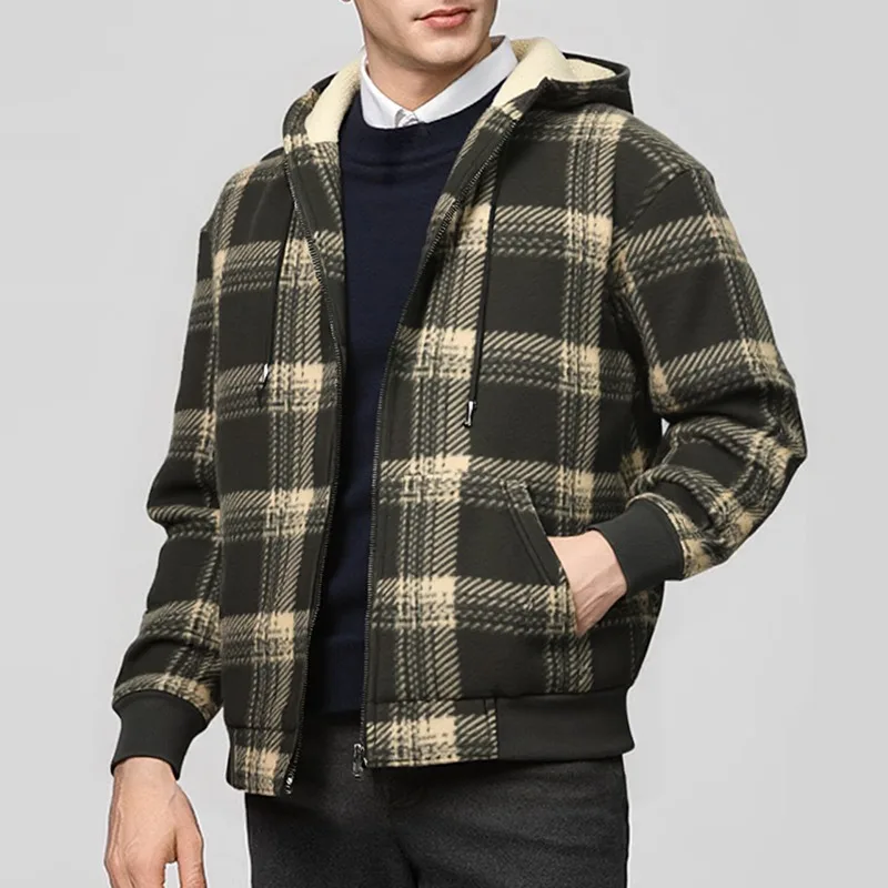 Winter Lambswool Coats Thicken Warm Jackets Long Sleeve Zipper Hoodies Casual Sports Fleece Black Coat Hooded Men Women Jacket
