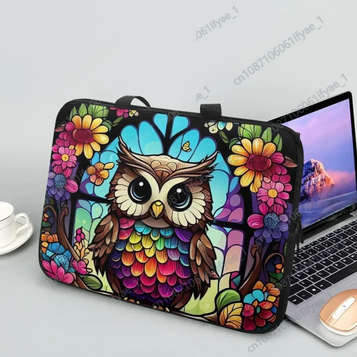 Cartoon Cute Owl Computer Bags for Women Travel Case Cover Laptop Handbags Quality Portable Tablet Universal Сумка женская 2023