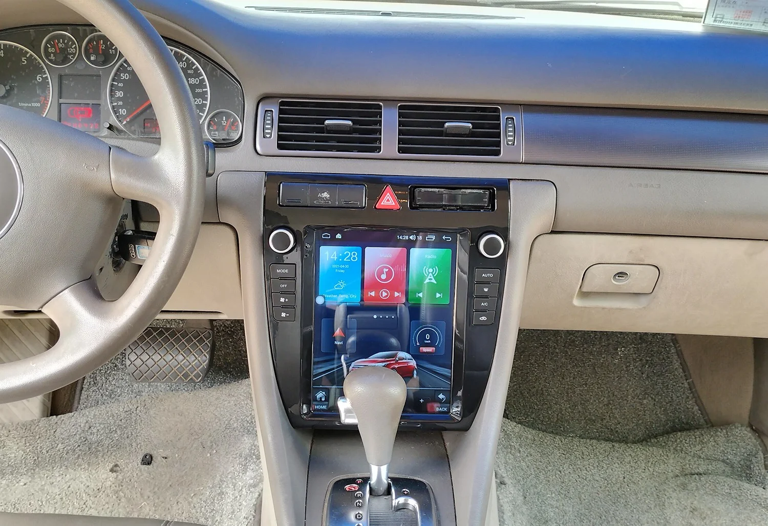 

12+256GB Auto Android 14.0 Navigation Stereo Carplay Multimedia Player For Audi A6 1999-2003 Car Radio Tape Record Head Unit DSP