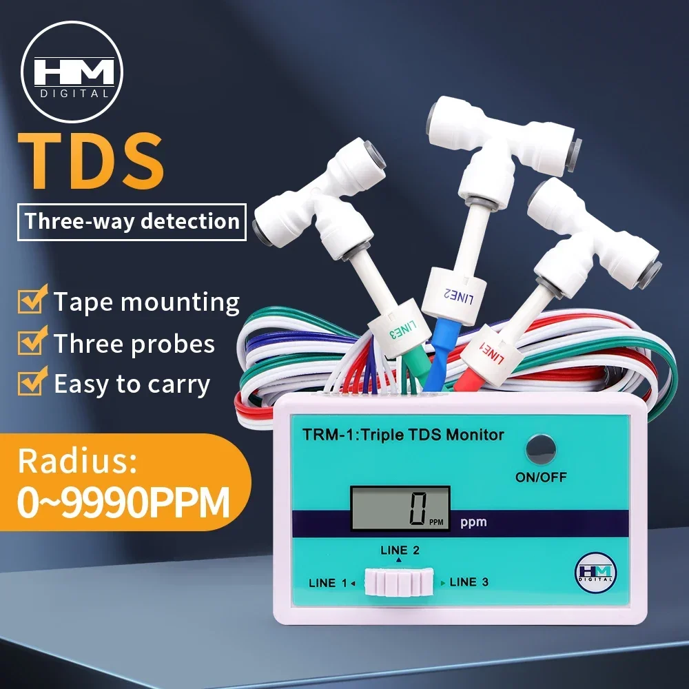 

SM1 Single/TRM1 Triple TDS Meter Online Water Quality Tester Digital Salinity Dissolved Oxygen Monitor for Aquarium Laboratory