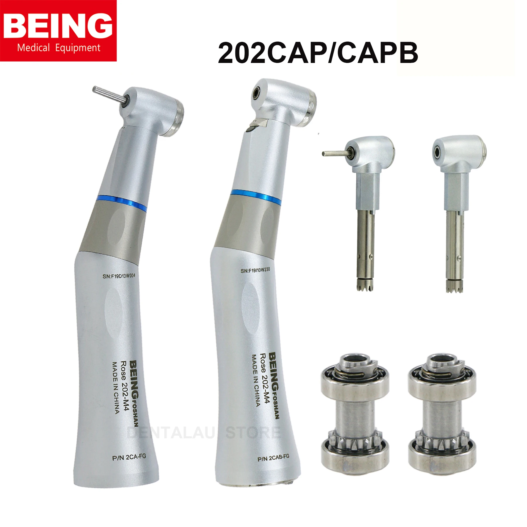 202CAP/CAPB BEING Dental 1:1 Contra Angle Low Speed Handpiece Inner Water with LED Fit KAVO INTRA Head CH-18L