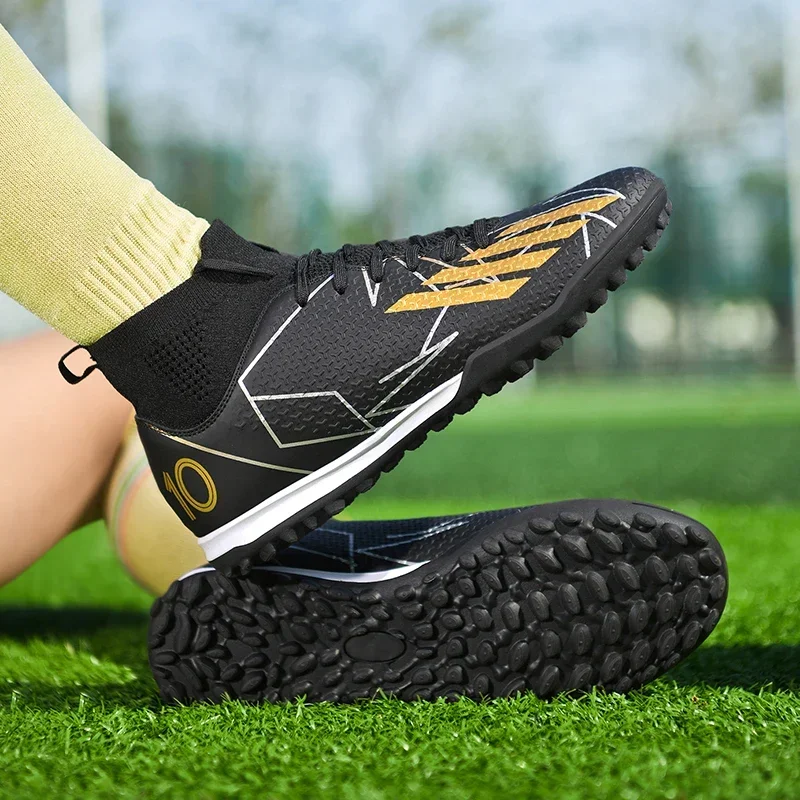 Zapatillas de deporte para hombre al aire libre, zapatos de fútbol, botas de fútbol, tacos, partido de entrenamiento, alta calidad, TF/FG, Unisex, ultraligeras, antideslizantes y ligeras