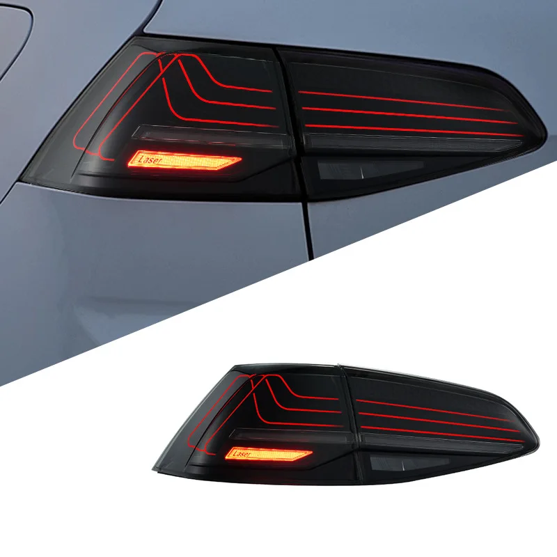 

Подходит для задних фонарей Volkswagen Golf 7, высота в сборе, 7,5 модифицированных светодиодных ходовых огней, стоп-сигналов, указателей поворота ходовой воды