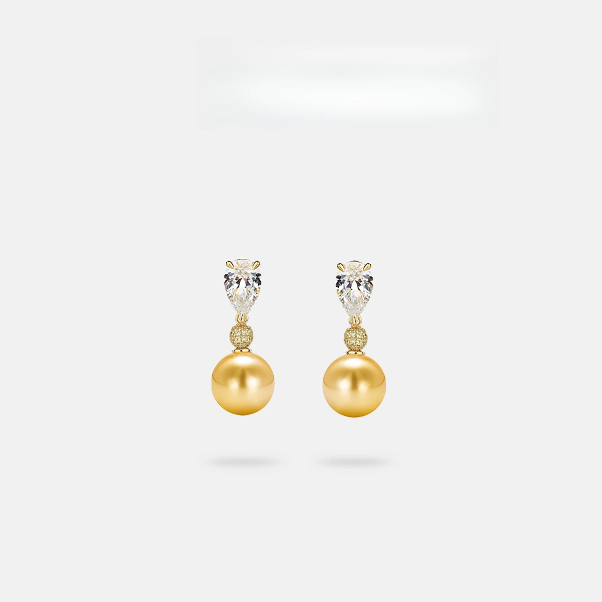 New S925 Pure Silver Earrings with High-end Feel, Electroplated Gold and High Carbon Diamond Earrings, Niche Wedding Jewelry
