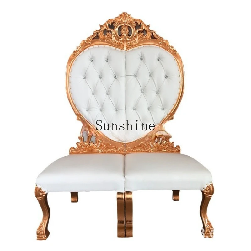 

Hotel lobby decorative chair solid wood double parcel image chair