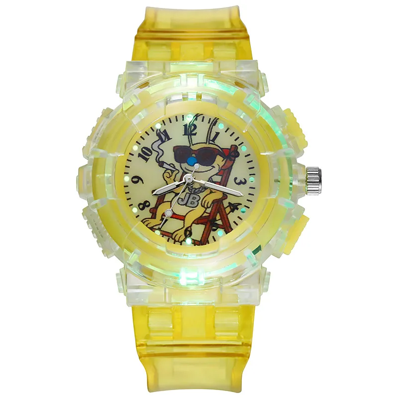 ديزني غرزة الملاك ووتش نمط Led متوهجة فلاش الأطفال الساعات لعب الأزياء كوارتز ساعة اليد هدايا عيد الميلاد للأطفال