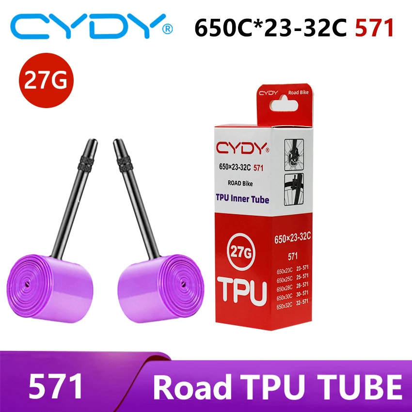 

CYDY ULTRA LIGHT TPU road bicycle inner tube 650x23C 25C 26C 27C 28C 30C 32C Tyre FV 45/65/85mm Bike Tire penu Cycling parts 571