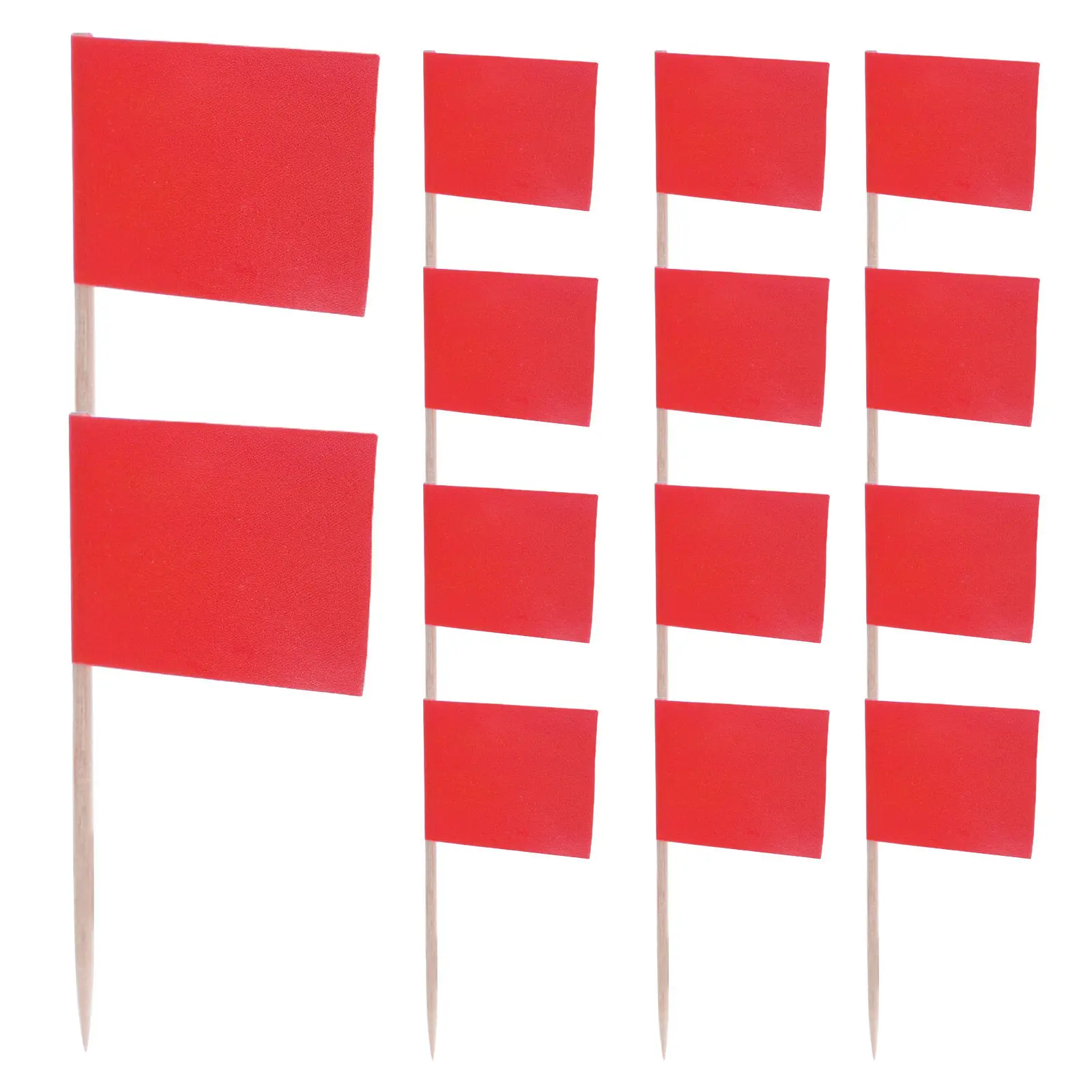 100Pcs Mini Flag Picks Plain Toothpick Flags Cupcake Decoration Flags Cake Topping Supplies Fruit Cheese Flag Markers Party Food