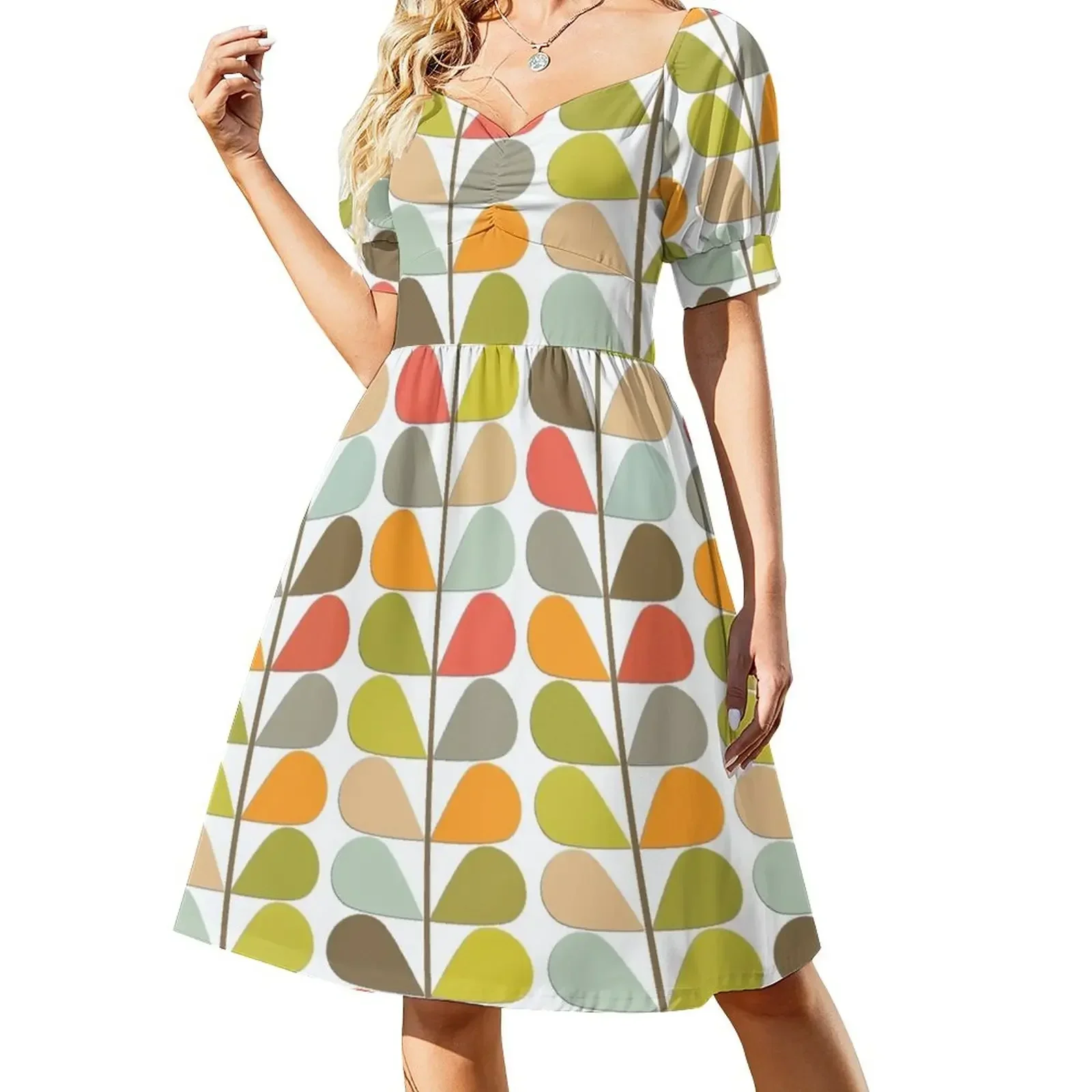 

Retro 60s Midcentury Modern Pattern Sleeveless Dress dresses for womens womans clothing elegant and pretty women's dresses Dress