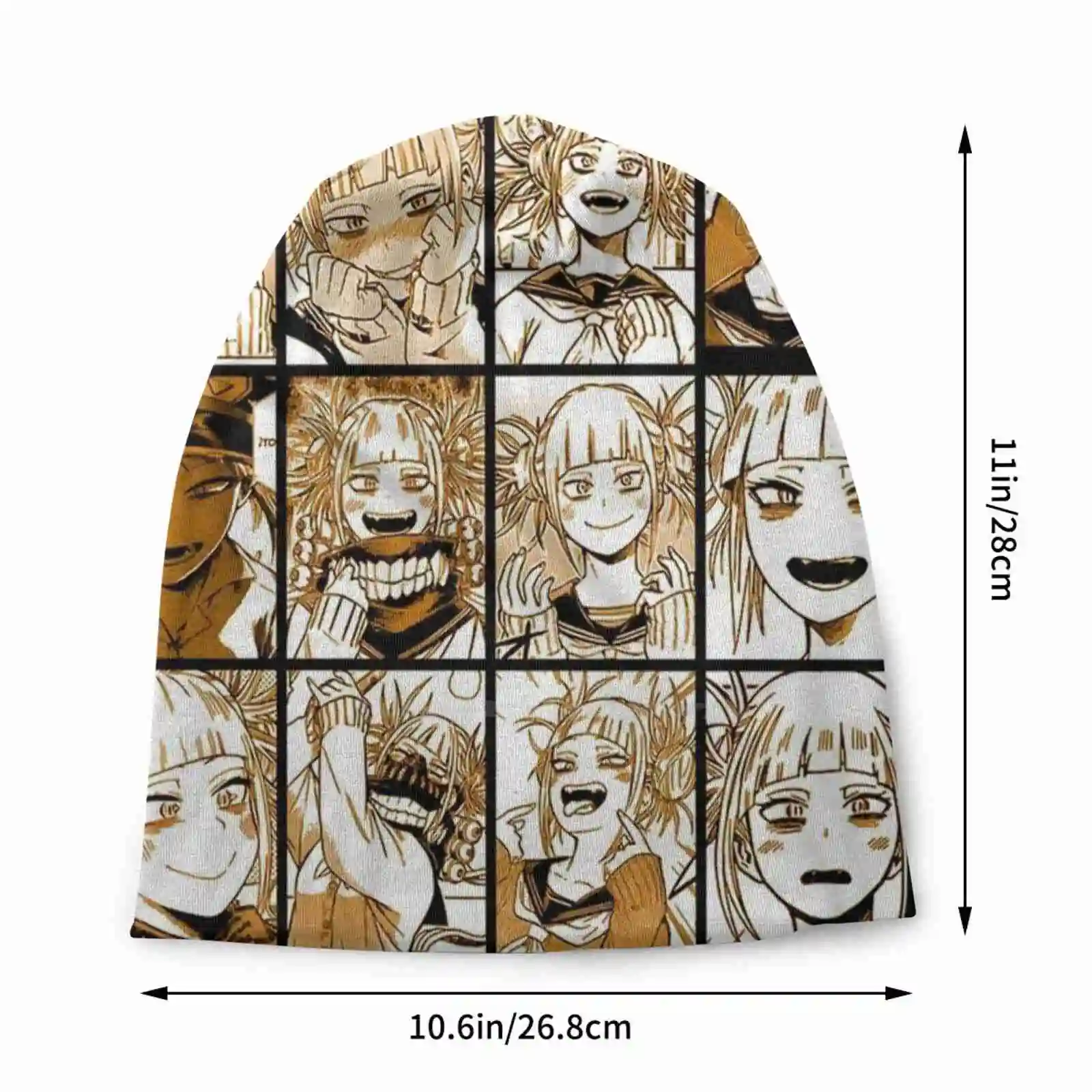 Himiko Toga Collage Knitted Hat Warm Beanie Outdoor Caps Himiko Toga Stain Villain Shigaraki Twice Boku No Hero Academia