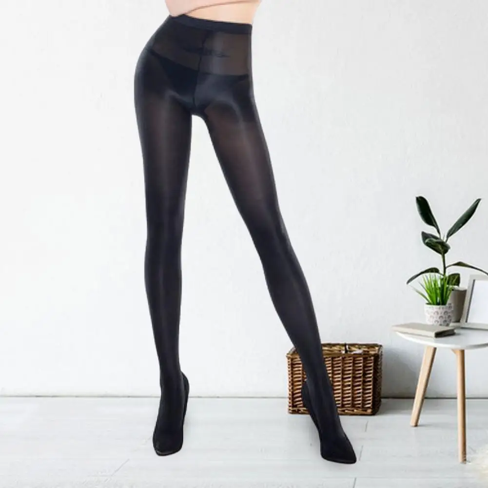 Sexy Slim 70D Shaping Flash Pantyhose Women Shiny Oil Satin Tights Dance Singer Reflective Compression Stockings Nightclub