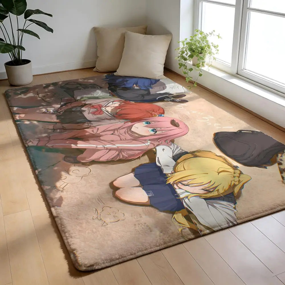

Floor Mat Soft Flannel Rug Non-Slip Absorbent Mat for Bathroom Bedroom Home Decor Anime B-Bocchi The Rock