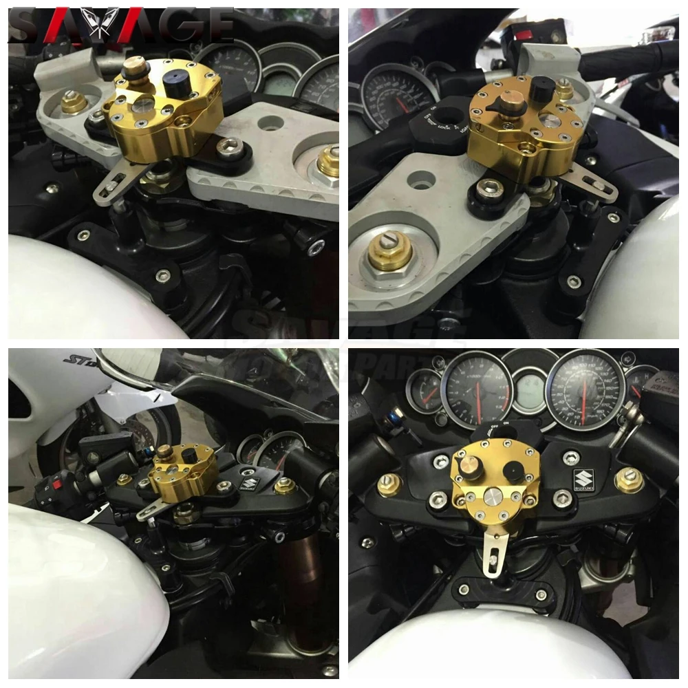 スズキ隼ステアリングダンパースタビライザー GSX1300R 2008-2020 オートバイリニアステアリングダンパースタビライザー逆安全
