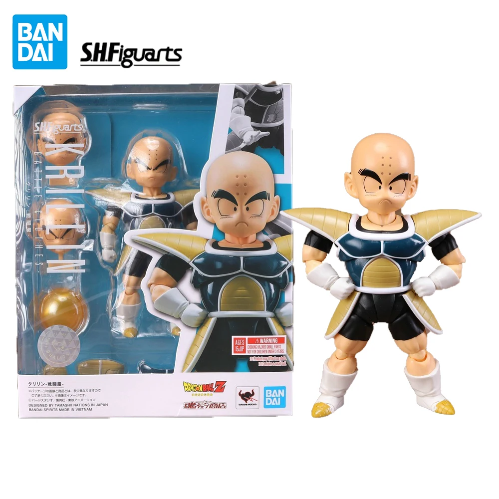 

In Stock Bandai Original S.h.Figuarts Dragon Ball Krillin Collection Model Action Anime Figure Toys Boys Gifts for Children