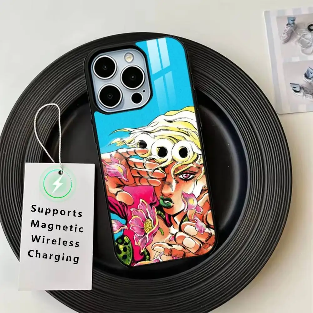 N-JoJo's Bizarre Adventure Phone Case For iPhone17,16,15,14,13,12,11 Plus,Pro Supports Magnetic Wireless Charging