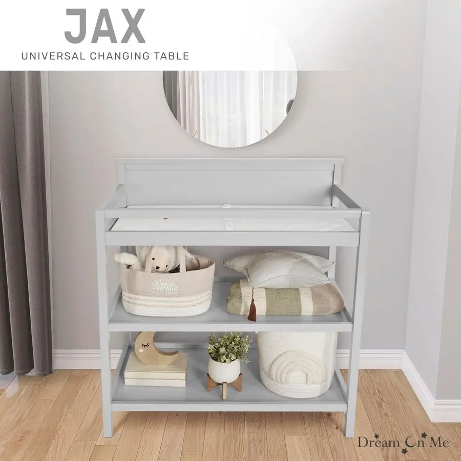 Jax Universal Changing Table, Pebble Grey 34x20x40 Inch Pack of 1